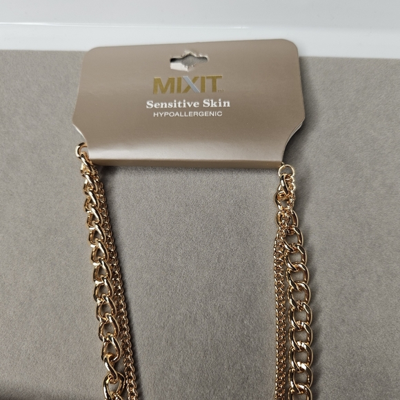 MixIt Gold Tone Pearl Double Strand Necklace & Earrings Fashion Jewelry Set NWT - Picture 6 of 7